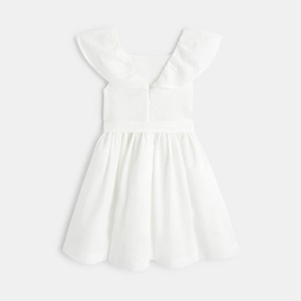 Avis Robe chic unie blanche fille OKAIDI 2