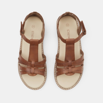 Avis Sandale cuir à brides beige fille OKAIDI 2