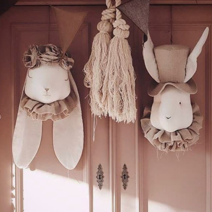 Avis Trophée mural enfant en lin,  Madame Lapin Sevira Kids 7