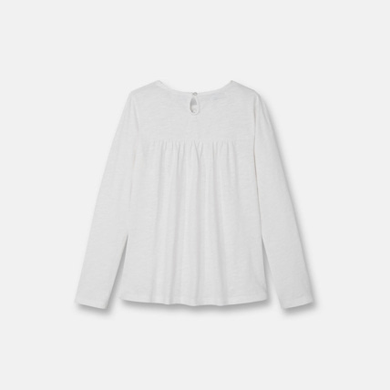 Avis T-shirt brodé blanc fille OKAIDI 2