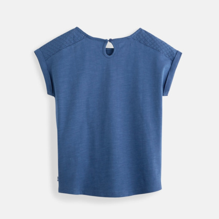 Avis T-shirt détail ajouré bleu fille OKAIDI 2