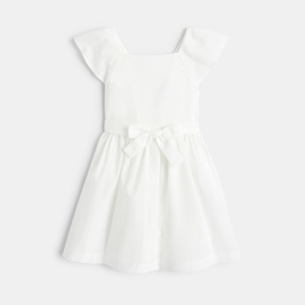 Avis Robe chic unie blanche fille OKAIDI 1