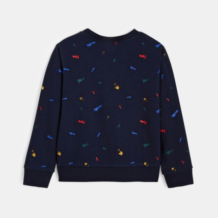 Avis Sweat-shirt col rond imprimé bleu garçon OKAIDI 3