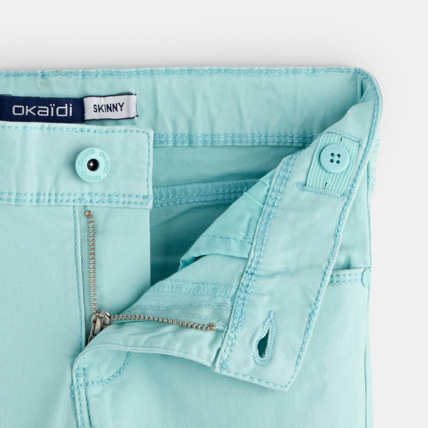 Avis Pantalon capri ceinturé bleu fille OKAIDI 4