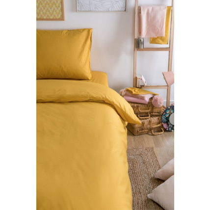 Avis Housse de couette unie en Coton Bio pour lit 1 personne KADOLIS 9