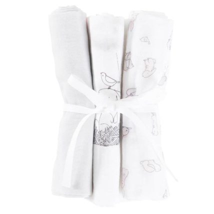 Avis Lot de 3 langes en mousseline coton biologique Imagine  CARRE BLANC 1