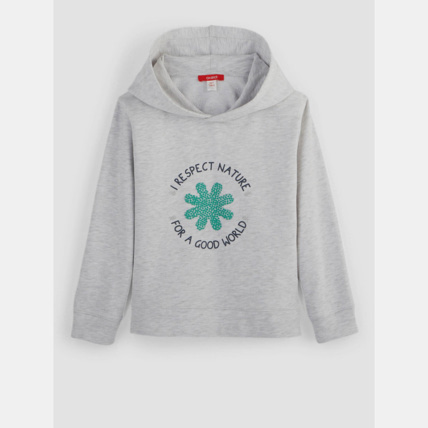 Avis Sweat-shirt à capuche blanc fille OKAIDI 1