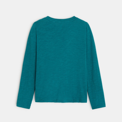 Avis T-shirt uni en coton turquoise garçon OKAIDI 4