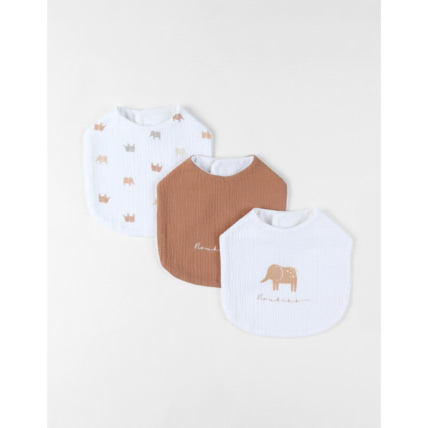 Avis Lot de 3 bavoirs mousseline élephants Mix et Match NOUKIE'S 1
