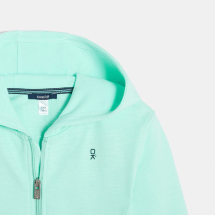 Avis Sweat-shirt uni à capuche bleu garçon OKAIDI 4