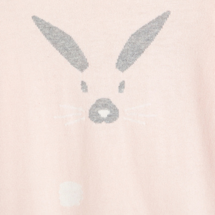 Avis Pull jacquard motif lapin rose fille OKAIDI 2