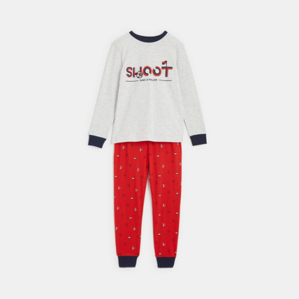 Avis Pyjama 2 pièces en jersey motif foot rouge garçon OKAIDI 2