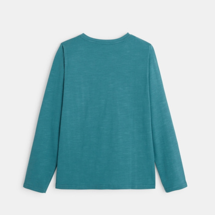 Avis T-shirt manches longues imprimé kayak vert garçon OKAIDI 4