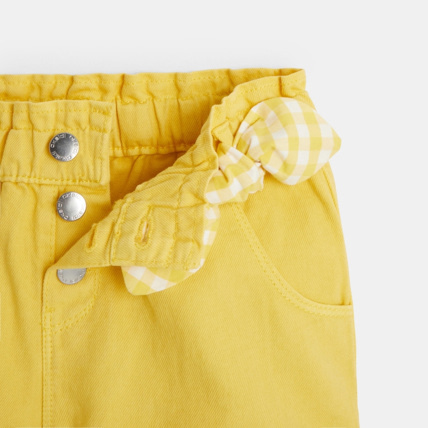Avis Short à taille élastiquée et boutons jaune fille OKAIDI 3