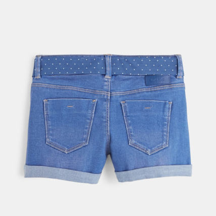 Avis Short en jean ceinturé bleu fille OKAIDI 2
