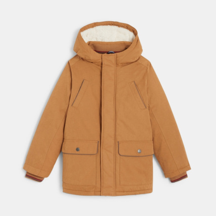Avis Parka doublée en moumoute sherpa marron garçon OKAIDI 1
