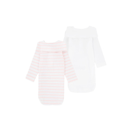 Avis Lot de bodies 2 "Brendan" Baby - coton - Blanc/Crevette ARMOR-LUX 4