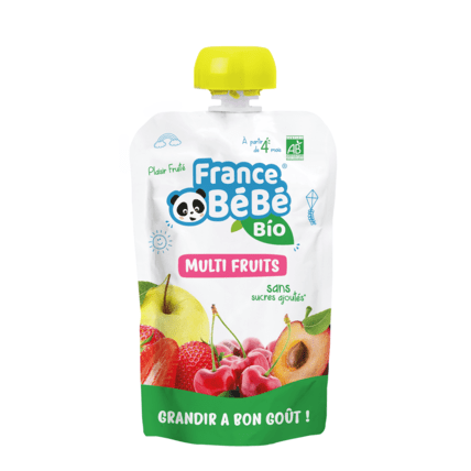 Avis Gourde de purée de fruits Multi Fruits - 100g - A partir de 4 mois FRANCE BEBE BIO 1