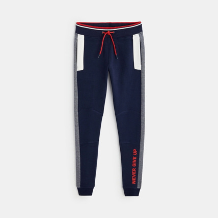 Avis Pantalon de jogging à message "never give up" bleu garçon OKAIDI 2