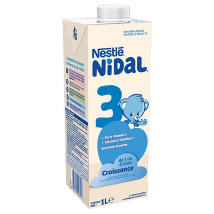 Avis Lait 3ème âge Croissance Liquide 4x1L NIDAL NESTLE 1