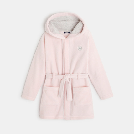 Avis Peignoir à capuche en sherpa ultra-doux rose fille OKAIDI 1