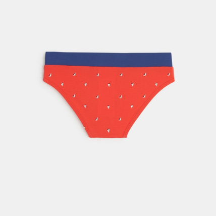 Avis Slip de bain bicolore rouge garçon OKAIDI 2