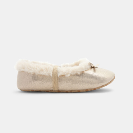 Avis Chausson ballerine fourré irisé jaunes fille OKAIDI 1