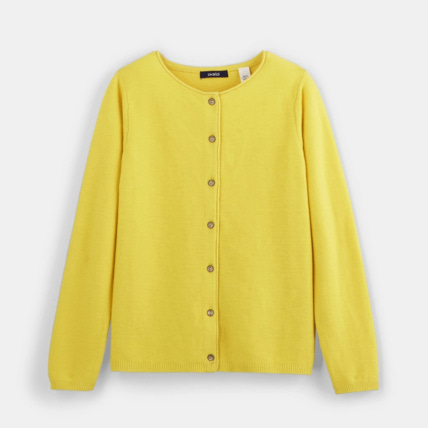 Avis Gilet boutonné jaune fille OKAIDI 1