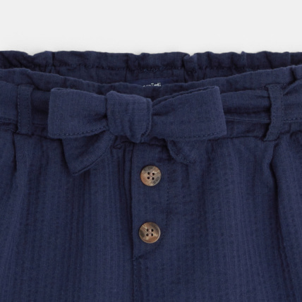 Avis Short léger uni à ceinture bleu fille OKAIDI 2