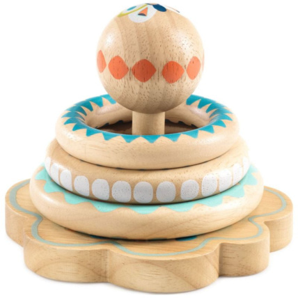 Avis Jeu d'anneaux en bois à empiler BabyHoopi DJECO 1