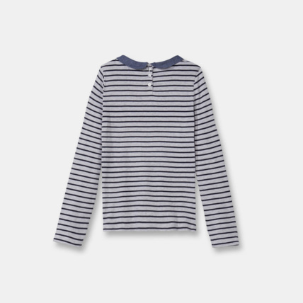 Avis T-shirt col Claudine bleu fille OKAIDI 2