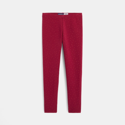 Avis Legging chaud rouge fille OKAIDI 1