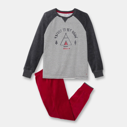 Avis Pyjama 2 pièces en velours gris garçon OKAIDI 1