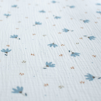 Avis Drap housse berceau en gaze de coton, Bleuet Sevira Kids 4