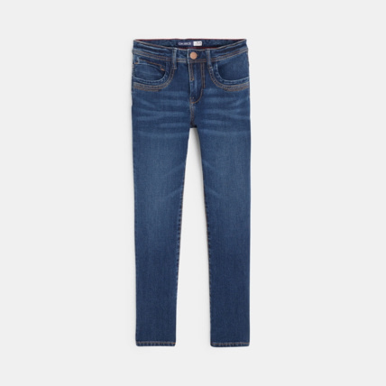 Avis Jean slim bi-stretch à effet délavé bleu garçon OKAIDI 1