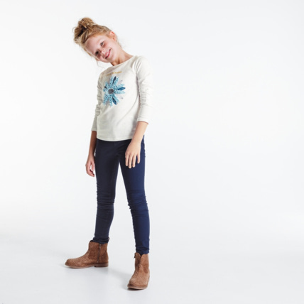 Avis Tregging en toile bleu fille OKAIDI 1