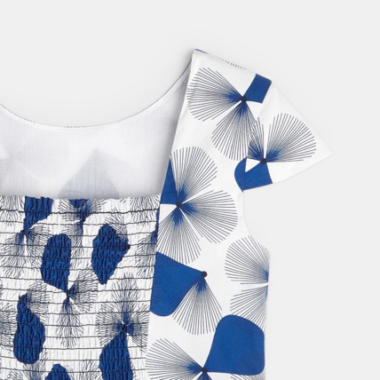 Avis Robe chic imprimée bleue fille OKAIDI 3