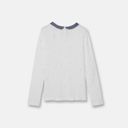 Avis T-shirt col Claudine blanc fille OKAIDI 2
