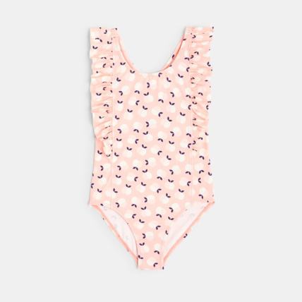 Avis Maillot de bain 1 pièce motif pêches rose fille OKAIDI 2