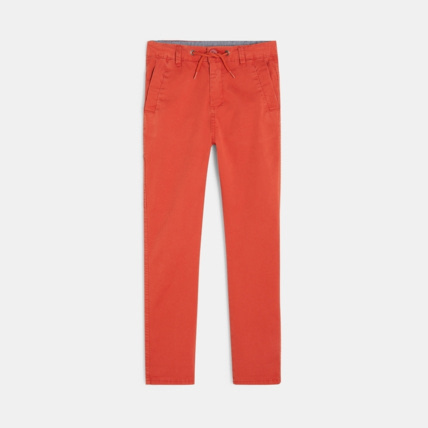 Avis Pantalon relax fit stretch orange garçon OKAIDI 1
