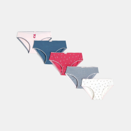 Avis Culottes en jersey de coton biologique (lot de 5) rose fille OKAIDI 1