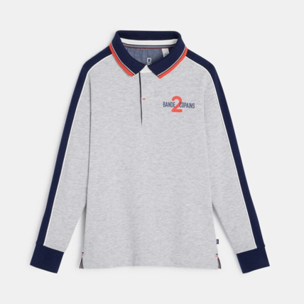 Avis Polo rugby gris garçon OKAIDI 1