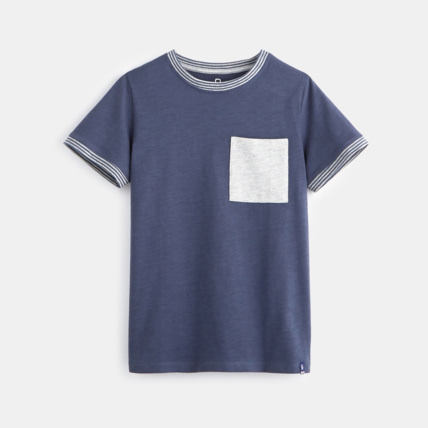 Avis T-shirt en jersey piqué bleu garçon OKAIDI 1