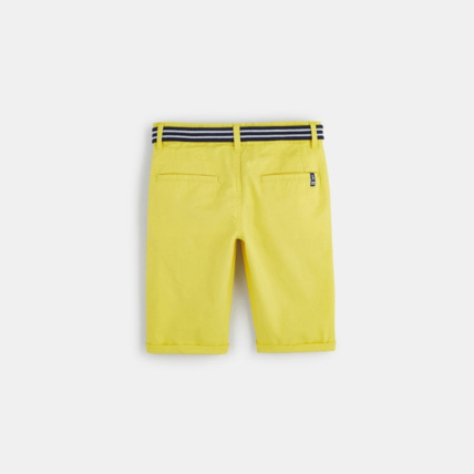 Avis Bermuda slim en toile jaune garçon OKAIDI 2