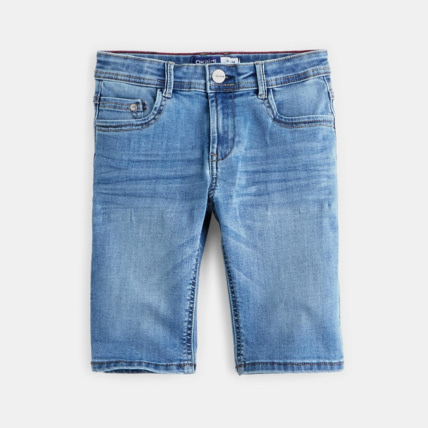 Avis Bermuda slim en jean hyper-stretch bleu garçon OKAIDI 2