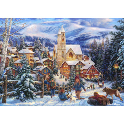 Avis Puzzle Chuck Pinson - Sledding To Town GRAFIKA 1