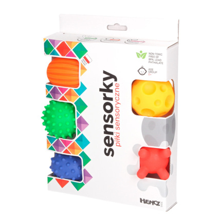 Avis Coffret de 5 balles bébé - éveil sensoriel Sevira Kids 1