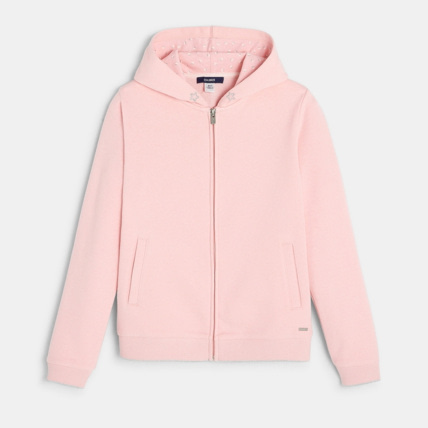 Avis Sweat zippé à capuche rose fille OKAIDI 1