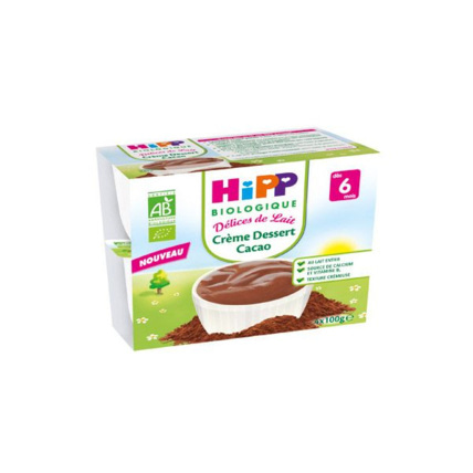 Avis Crème Dessert Cacao - 4 coupelles x 100g - 6 mois HIPP 1