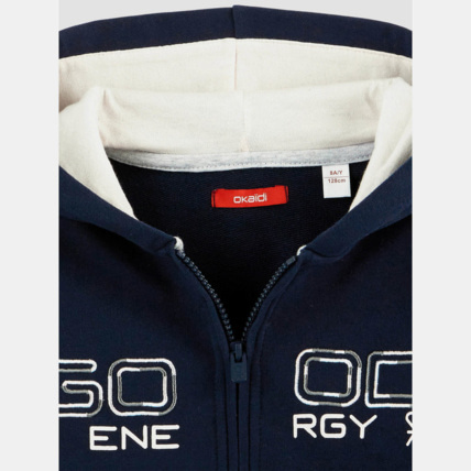 Avis Sweat capuche zippé bleu fille OKAIDI 3